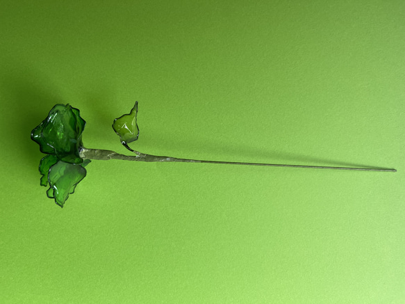 ホの花【green】#ディップフラワー#ディップアート#アメリカンフラワー 3枚目の画像