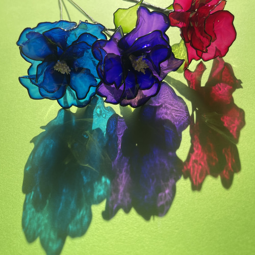 ホの花【blue】#ディップフラワー#ディップアート#アメリカンフラワー