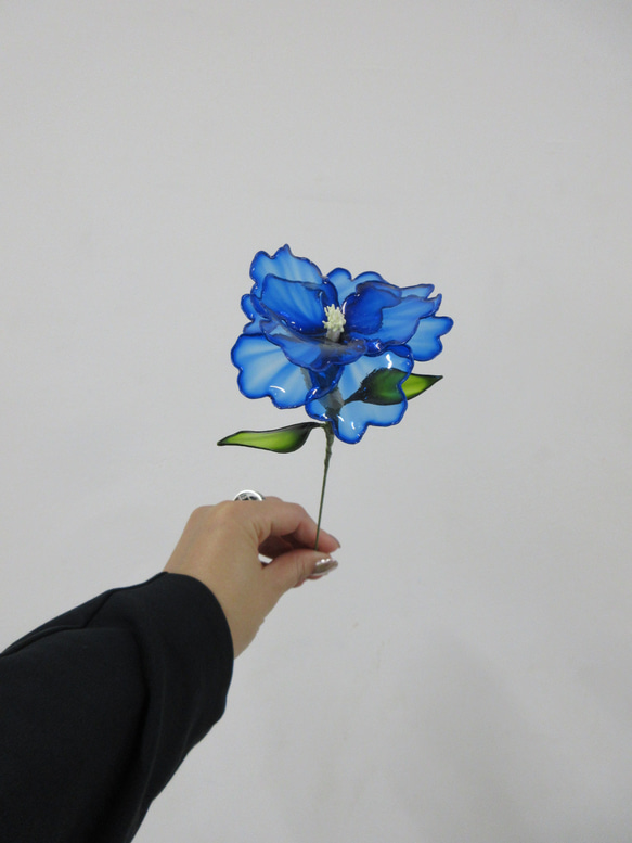 ホの花【blue】#ディップフラワー#ディップアート#アメリカンフラワー