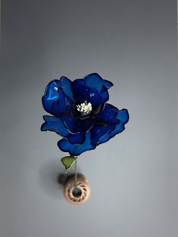 ホの花【blue】#ディップフラワー#ディップアート#アメリカンフラワー