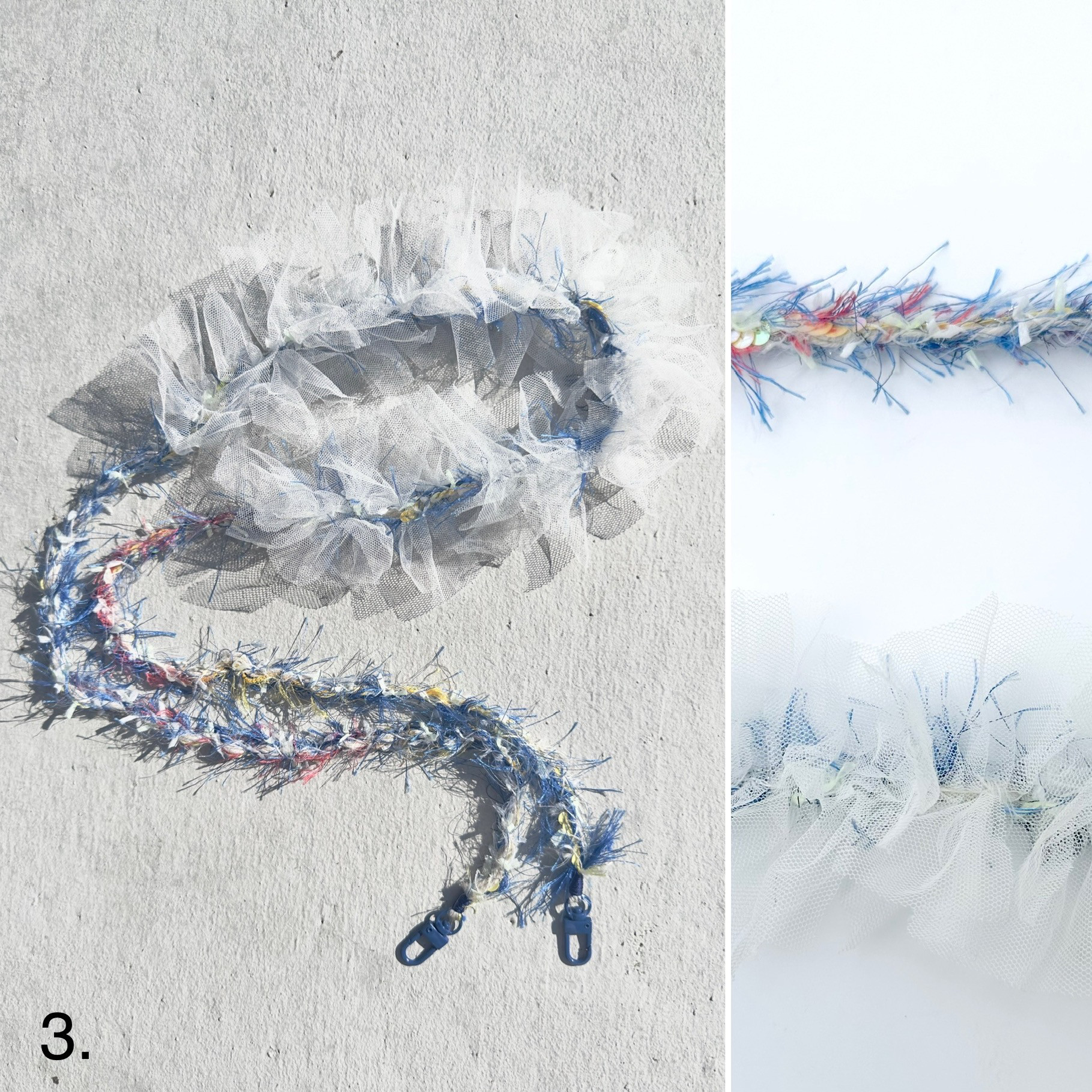 【丈夫で ふわふわ! 携帯ストラップ】BIGフリル スマホショルダー ショルダーストラップ