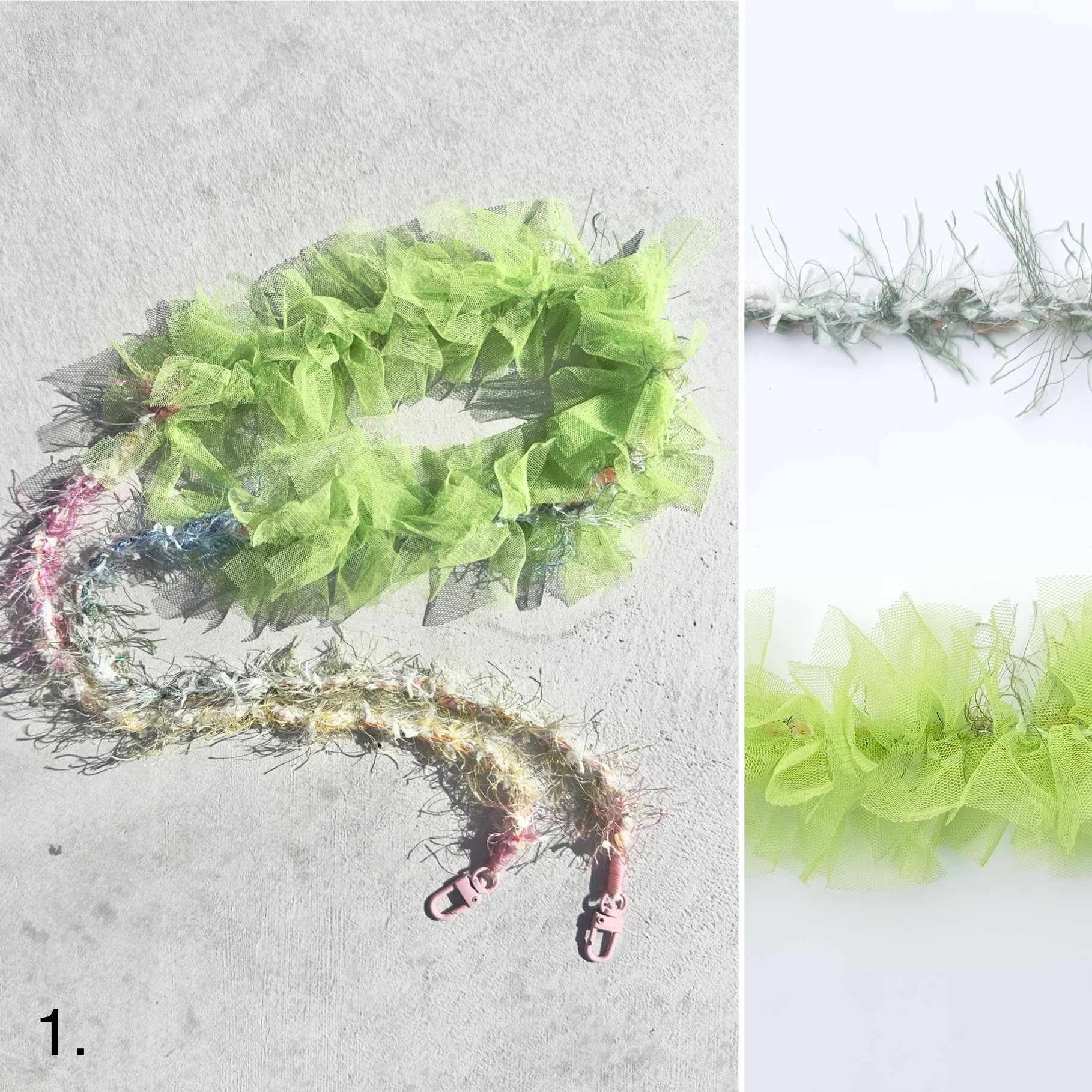 【丈夫で ふわふわ! 携帯ストラップ】BIGフリル スマホショルダー ショルダーストラップ