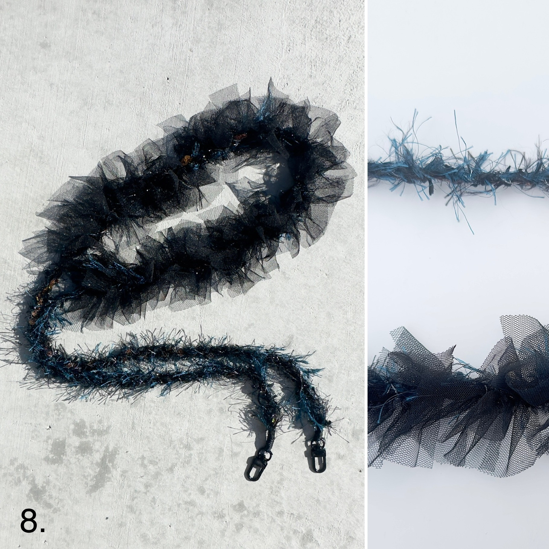 【丈夫で ふわふわ! 携帯ストラップ】BIGフリル スマホショルダー ショルダーストラップ