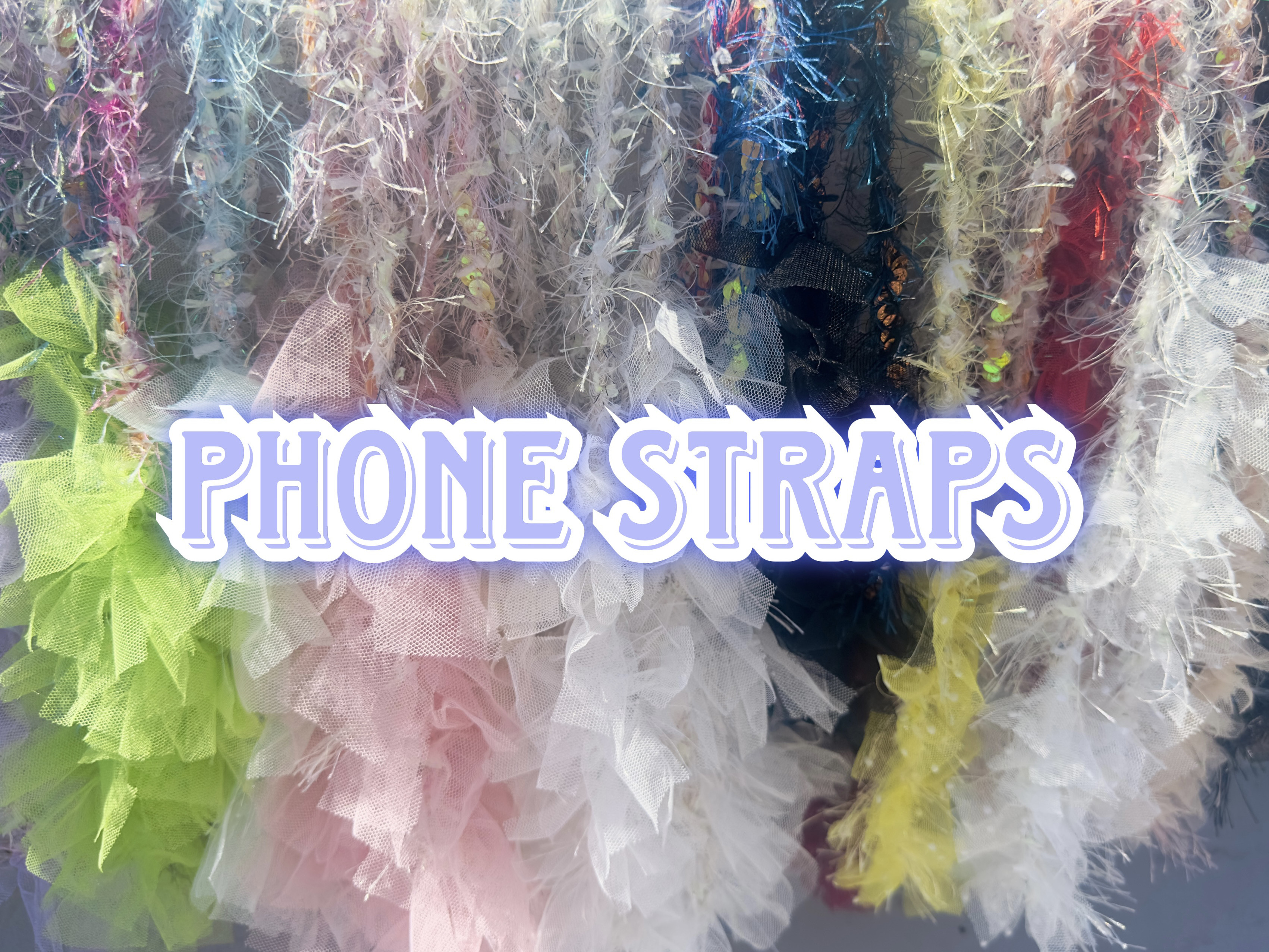 【丈夫で ふわふわ! 携帯ストラップ】BIGフリル スマホショルダー ショルダーストラップ