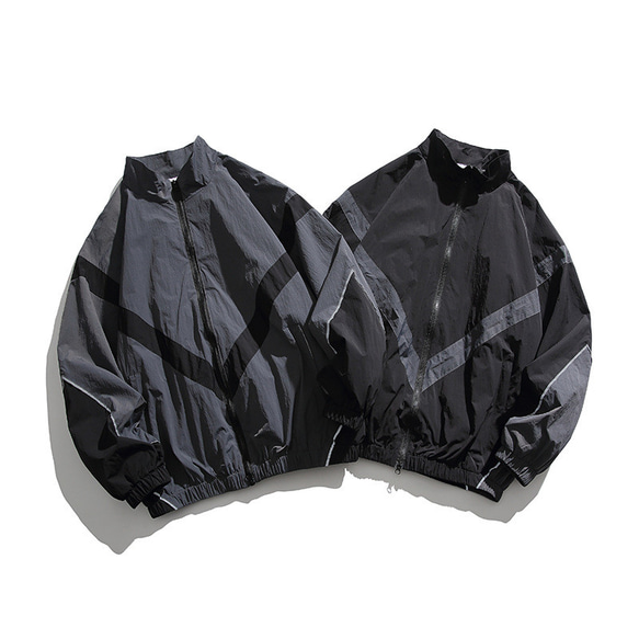 秋冬新品 パーカー メンズ カラーブロッキングカラージャージ ジャケット 軽量 アウトドアアウターコート 3枚目の画像