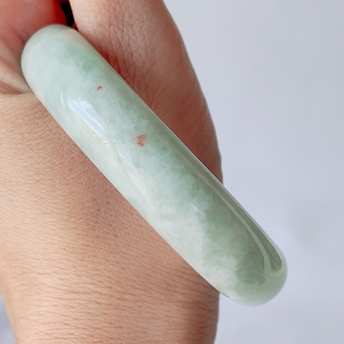 新入荷】本翡翠保証‼️天然翡翠バングル 洒金赤翡翠 内径約57.4