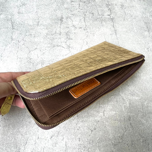 【新品未使用/箱付き】皇居限定 ゴールド長財布＆シルバー小銭入れ(コインケース) 新品未使用】皇居 長財布とコインケース ゴールド 本皮製品