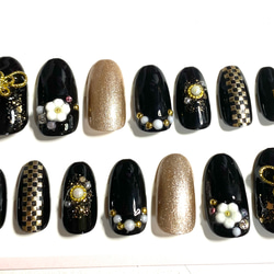 成人式 和柄 卒業式 お正月 ネイルチップ14本 ネイルチップ（つけ爪