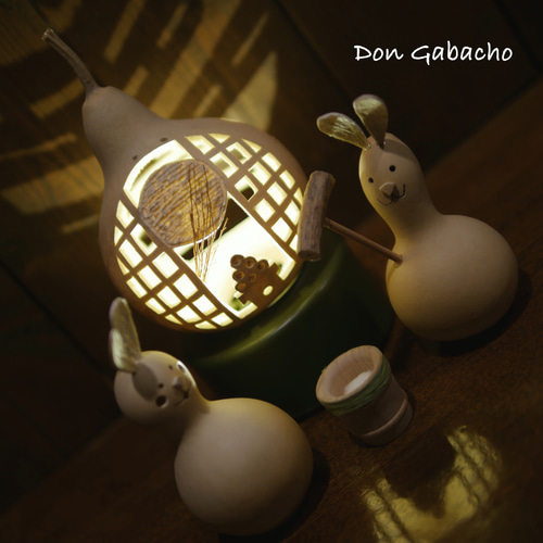 ひょうたんランプ☆お月見うさぎ スタンドライト・テーブルランプ Don