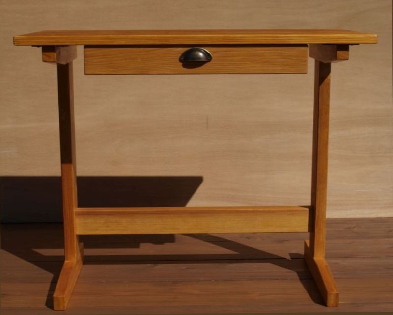 ◇杉トレッスルテーブル　チーク&マホガニー　浮造り仕様　900/410◇癒やし 10,950円