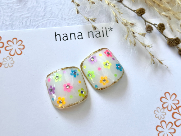 ［34］ネイルチップ ホロフラワー マグネットネイル ホログラム 花 オーダー ネイルチップ＊ピンク フラッシュマグネット キラキラ オーロラ