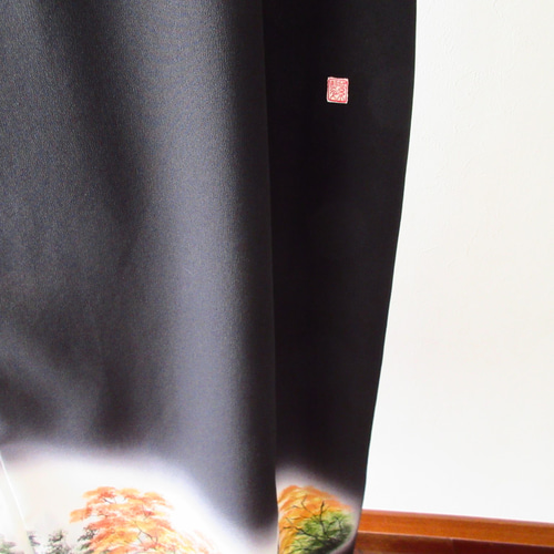 ゆったり＆細見え縦長シルエット】着物ドレス◎山水◎オールシーズン着  