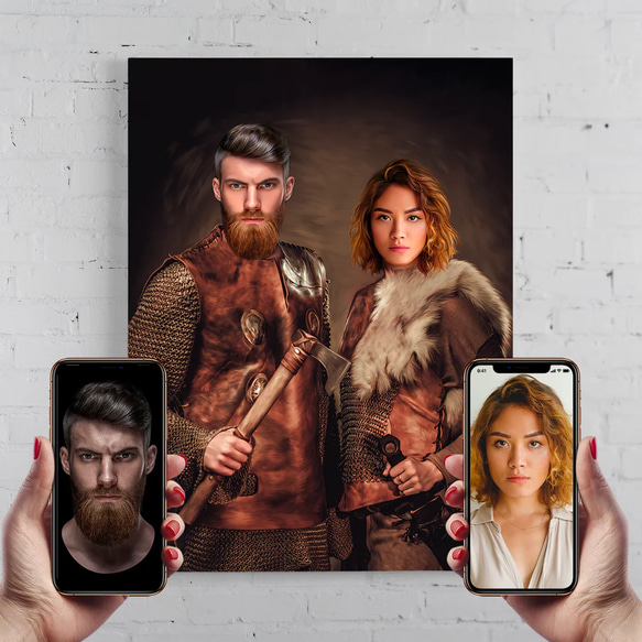 【オーダーメイド】写真からカスタムロイヤルキング天皇皇帝油絵スタイルの肖像画一点物 似顔絵 イラスト彼氏夫の贈り物誕生日 100%