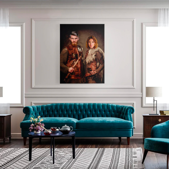 【オーダーメイド】写真からカスタムロイヤルキング天皇皇帝油絵スタイルの肖像画一点物 似顔絵 イラスト彼氏夫の贈り物誕生日 100%