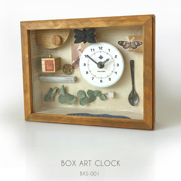 BOX ART CLOCK S001 箱の中の世界、時を味わい楽しむ時計　インテリア 2枚目の画像