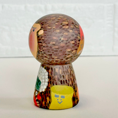 昔話 猿かに合戦【木箱付】小こけし。誕生日・記念日・プチギフトに