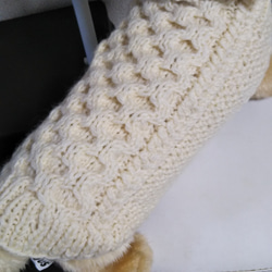 【犬用セーター】Ｍサイズ伝統のハチの巣編み出来ました❢ 2枚目の画像