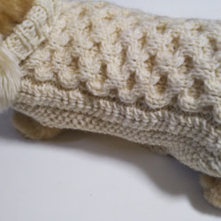【犬用セーター】Ｍサイズ伝統のハチの巣編み出来ました❢ 5枚目の画像