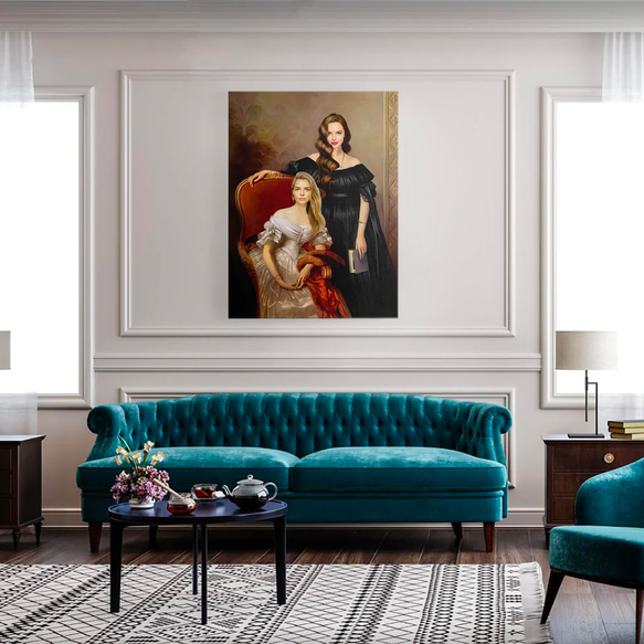 【オーダーメイド】写真からカスタムロイヤルキング天皇皇帝油絵スタイルの肖像画一点物 似顔絵 イラスト彼氏夫の贈り物誕生日 100%