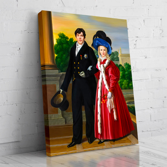 【オーダーメイド】写真からカスタムロイヤルキング天皇皇帝油絵スタイルの肖像画一点物 似顔絵 イラスト彼氏夫の贈り物誕生日 100%