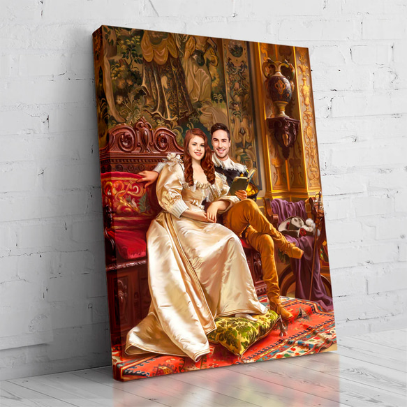 【オーダーメイド】写真からカスタムロイヤルキング天皇皇帝油絵スタイルの肖像画一点物 似顔絵 イラスト彼氏夫の贈り物誕生日 100%