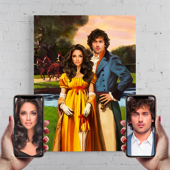 【オーダーメイド】写真からカスタムロイヤルキング天皇皇帝油絵スタイルの肖像画一点物 似顔絵 イラスト彼氏夫の贈り物誕生日 100%