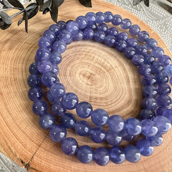 タンザナイト3連ブレスレット561 ブレスレット 円と縁 by.TAMAKO 通販  