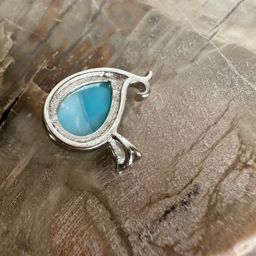 ラリマークジラ型ペンダントトップ