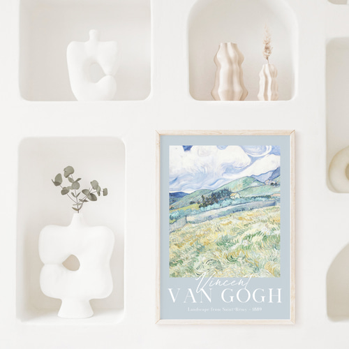 ゴッホ アートポスター「Landscape from saint-rémy」 インテリア