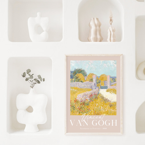 額装品/Jardin de Fleurs/ゴッホ/ポスター/アート/インテリア フィンセント・ファン・ゴッホ 「薔薇」アートポスター（フレーム付き