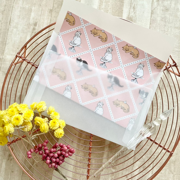 ホイップクリームと猫 レターセット 3枚目の画像