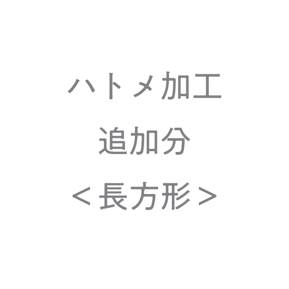 ハトメ加工＜長方形＞　追加分 1枚目の画像