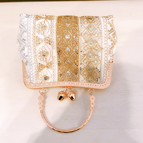 持ち手有❤︎異国情緒漂う魅惑の高級インド刺繍レースパッチ