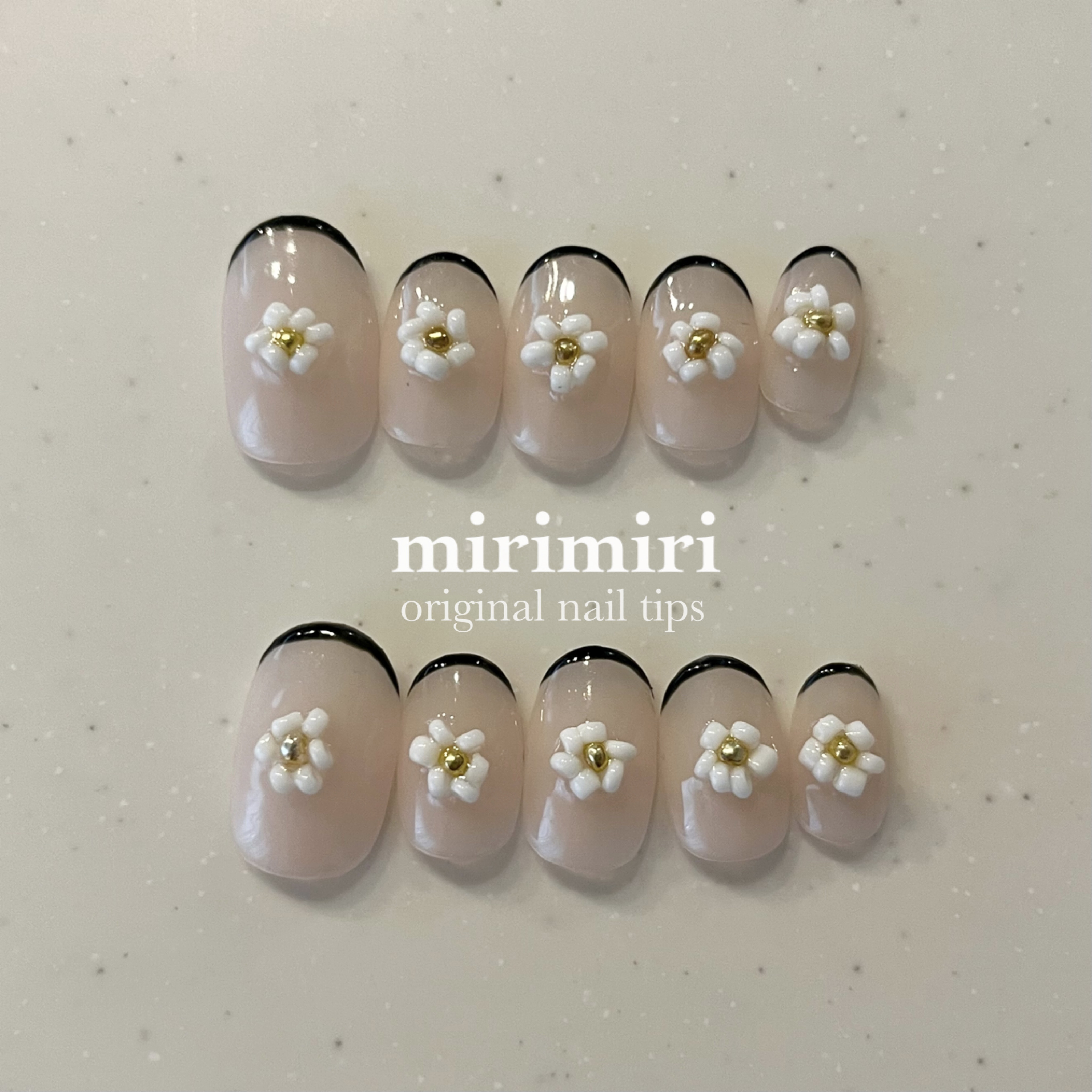 042 〗ネイルチップ フレンチガーリー ガーリーネイル フレンチネイル  