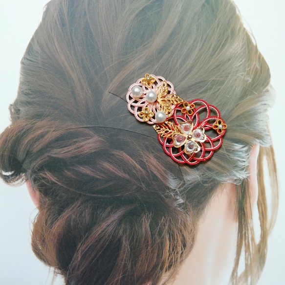 おしゃれUピン 水引飾り 2本セット その他ヘアアクセサリー tenchan