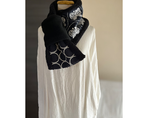 【マフラータイプ】celebrate・dop tambourine ミナ生地使用 マフラータイプ】celebrate・dop tambourine ミナ生地使用