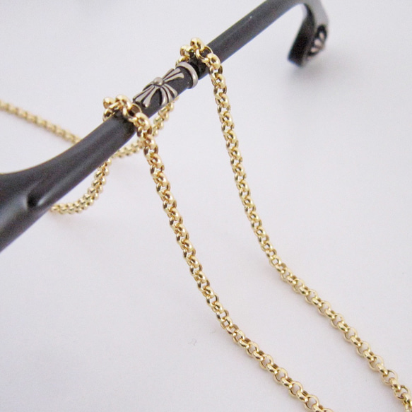 K18金 幅2.3mm ロールチェーン ネックレス 50cm ネックレス