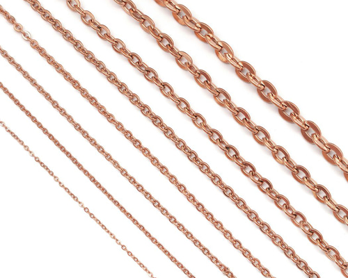 ピンクゴールド】金属アレルギー対応☆ネックレスチェーン