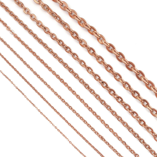 ピンクゴールド】金属アレルギー対応☆ネックレスチェーン