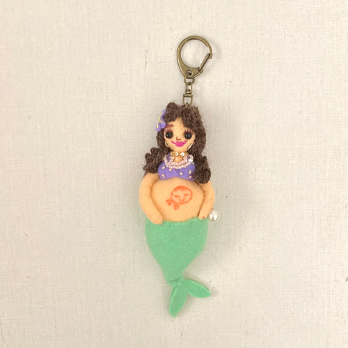 ドールチャームバックチャーム人魚マーメイド女の子キーホルダーバック