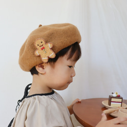 冬が楽しみになるジンジャーマンクッキーのビーズ刺繍ブローチ＊Creema限定 8枚目の画像