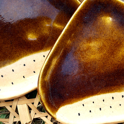 再販！2点セット》陶の栗皿 小皿 陶芸幸房 ふたつの虹 通販