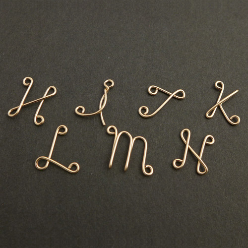 14KGFアルファベットチャームA～Z ゴールドフィルド イニシャル