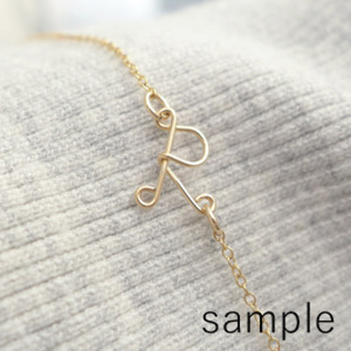 14KGFアルファベットチャームA～Z ゴールドフィルド イニシャル