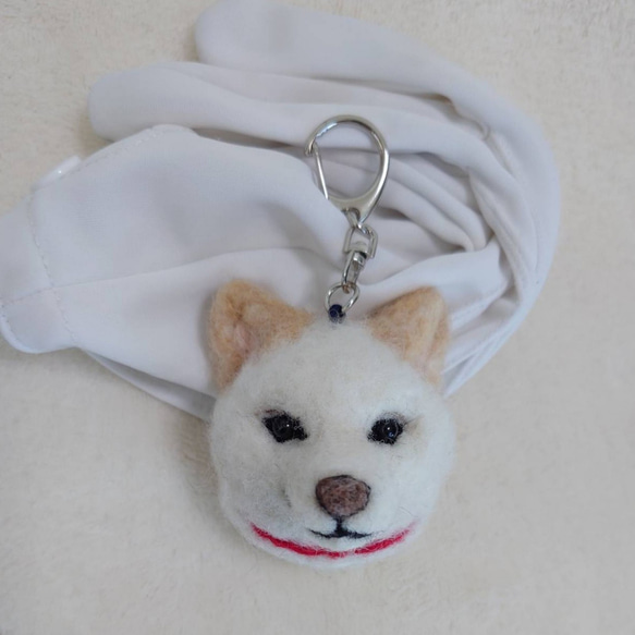 羊毛フェルト 柴犬 白柴 ハンドメイド めんどい