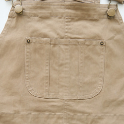 Morinogakko 輕盈可愛輪廓背帶裙（米色） 第6張的照片