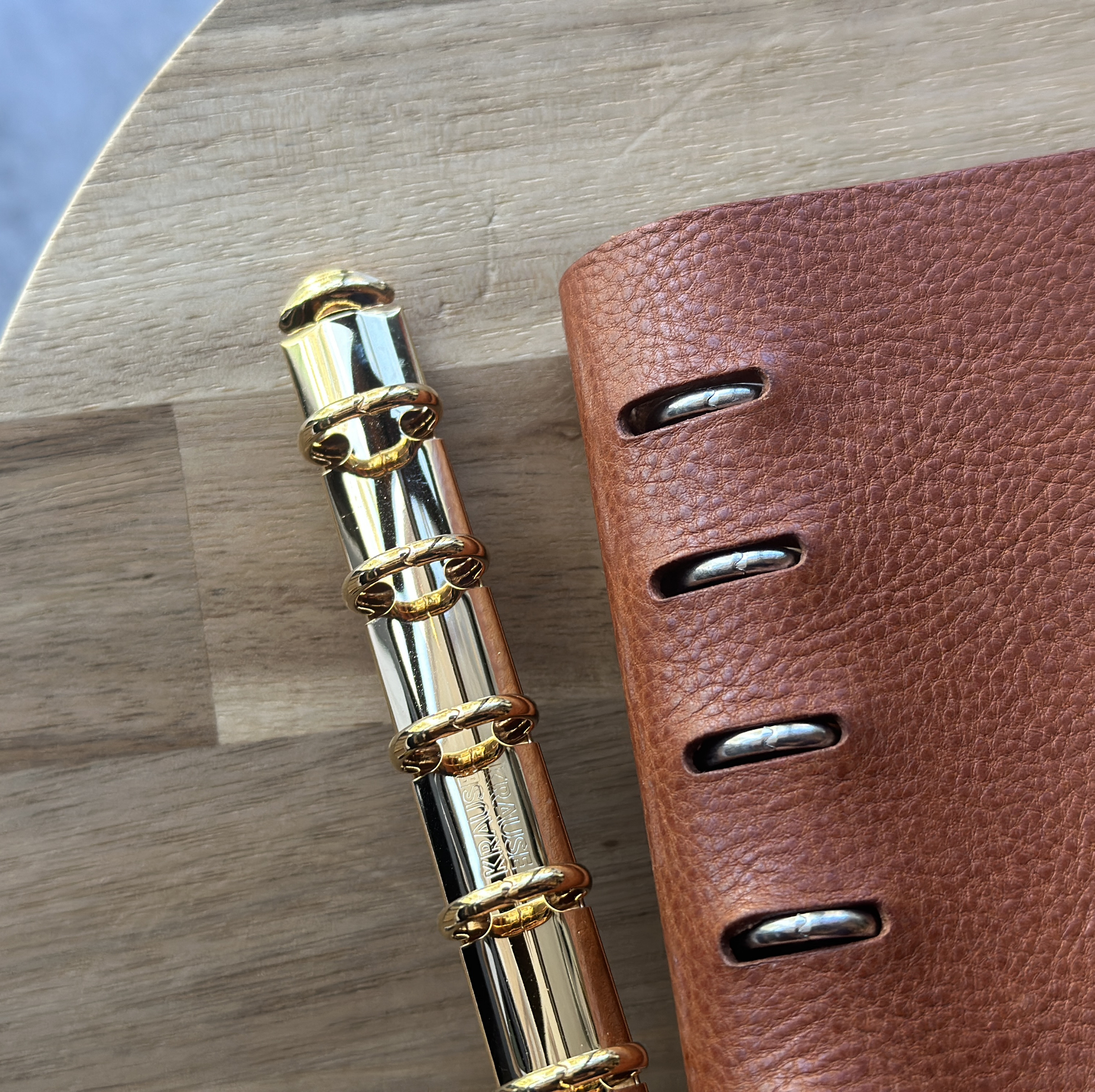 ※別注品※▶︎本革システム手帳◀︎「MLM5B」折り返せる！一枚革のMicro5手帳バインダー