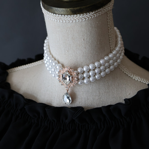 GIVENCHY　ネックレス　チョーカー　パール　5連 GIVENCHY 4G シルバートーン チェーン ネックレス 人気 (GIVENCHY