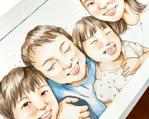 水彩画「可愛い人形」 文化人形風創作人形 A 26センチ その他人形 すずきまみ 通販