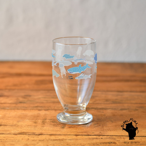 アデリアレトロ グラス コップ ジンベエザメ 昭和レトロ グラス Case